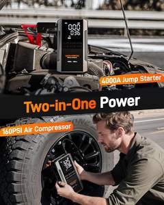 WOLFBOX MegaVolt24 Air 4000A портативный автомобильный аккумулятор бустер 12 В быстрый заряд светодиодный дисплей 160psi воздушный компрессор 10 л газовый пусковое устройство - Product Image 5