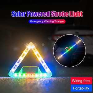 Luz de emergencia para coche con energía solar, luz de señal de advertencia LED giratoria y plegable, luces intermitentes multimodo recargables por USB - Product Image 2