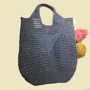 Sacs en corde de papier tissés à la main de designers Sacs d'artisanat à une épaule pour dames et vacances d'été à la plage - Product Image 4