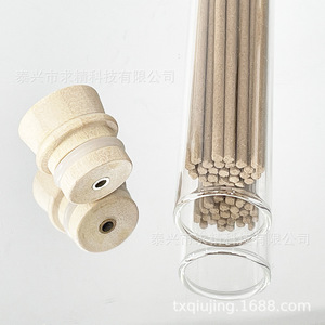 Hemu Cork Series Fragrance Tubes Sandalwood Stick Incense 10.5 21cm Transparent Glass Tube Aromatherapy - Product Image 2