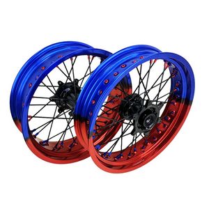 Nouvelle couleur Fit KT M EXC 2009 année 17*3.5 17*5.0 jeu de roues moto Supermoto Motard roues Bi couleur - Product Image 1