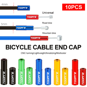 Toopre Mountain Road Bike Shift Rem Kabel Eindigt Lijndop Draadbuispluggen Aluminiumlegering 4Mm 5Mm <span class=keywords><strong>Mtb</strong></span> Fietskabeldop - Product Image 5