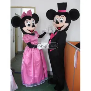 Hoge Kwaliteit Mickey Minnie Mascotte Party Fancy Dress Kostuum Cosplay Walking Mickey Mascotte Voor Buiten Reclame Evenement Show