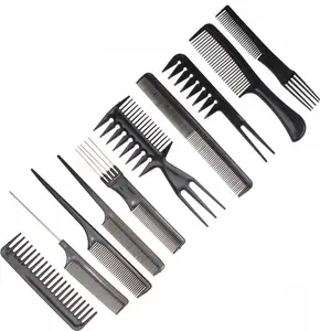 10 Cái Đuôi Chia Tay Styling Wide Răng Rơm Afro Cắt Tóc Barber Detangling Tùy Chỉnh Combs