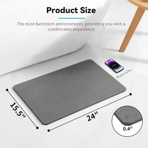 Custom Microfiber Non-Slip Toilet Bath Rug <b>Set</b> Water Absorbent Diatomite <b>Bathroom</b> <b>Mat</b> Machine Made - Product Image 2