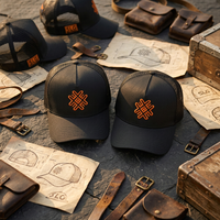 Casquette Trucker en Coton à 5 Panneaux, Bord Courbé, Fermeture Structurée, Patch, Maille, Hip Hop, Extérieur, Unisexe, Haute Qualité, Personnalisable, Vente en Gros