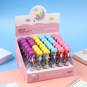 ปากกาลูกลื่น<span class=keywords><strong>การ์ตูน</strong></span> 4 สี ปากกาสีสันสดใส ปากกาเน้นข้อความสำหรับจดบันทึก สมุดโน้ต <span class=keywords><strong>Netflix</strong></span> ปากกาลูกลื่น ของขวัญ - Product Image 3