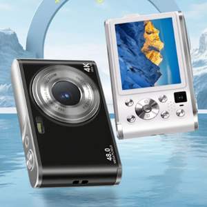 Kids Digital <b>Camera</b> 4K <b>Mini</b> Toy <b>Camera</b> with 2.8-inch LCD Screen 16X Optical Zoom 48MP 128GB Rechargeable 75 Wide Angle Outdoor - Product Image 2
