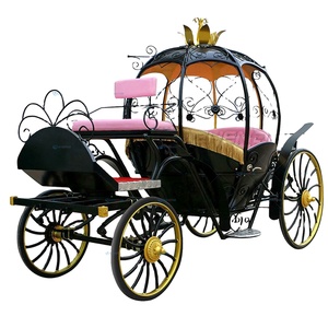 Voiture de cheval citrouille noire mignonne, parc d'attractions, cendrillon, princesse, <span class=keywords><strong>Tour</strong></span>, accessoires de photographie, chariot de cheval de mariage - Product Image 1