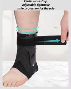 Attelle de cheville réglable avec éclisses latérales, support respirant à compression pour la récupération des blessures sportives et la prévention des entorses - Product Image 5