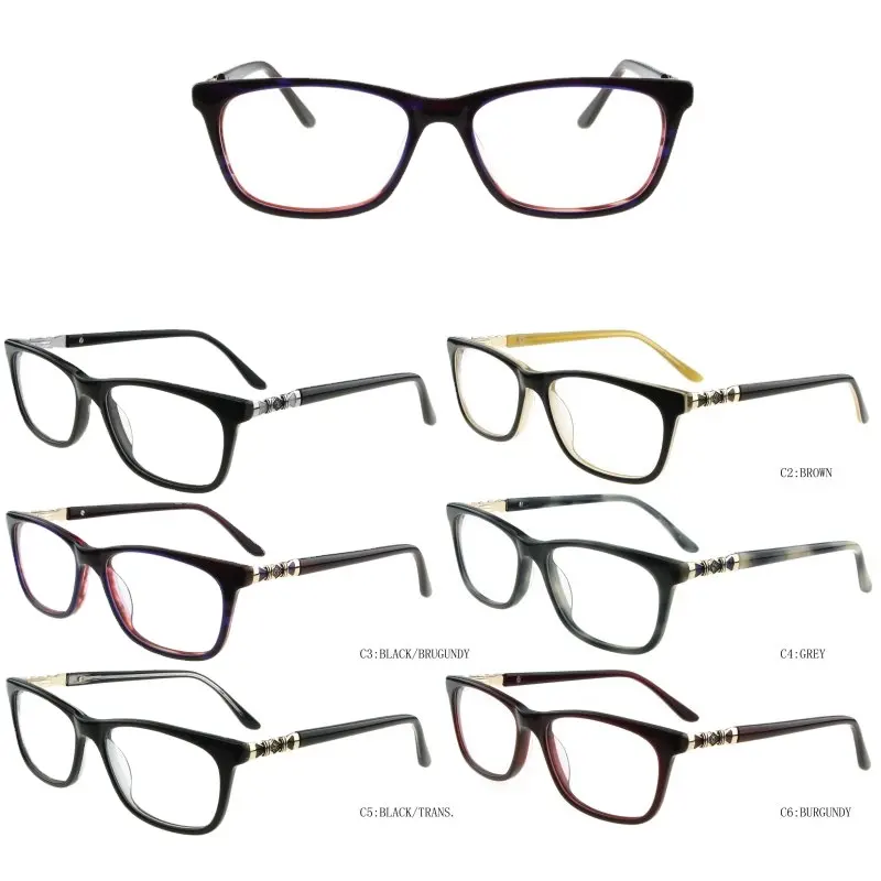 सस्ते eyewear चीन चश्मा लेडी एसीटेट ऑप्टिकल फ्रेम