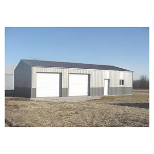 Gratis Tekening Geprefabriceerde Metalen Stalen Structuur Prefab Garage Met Loft Multifunctionele Opslaggarage