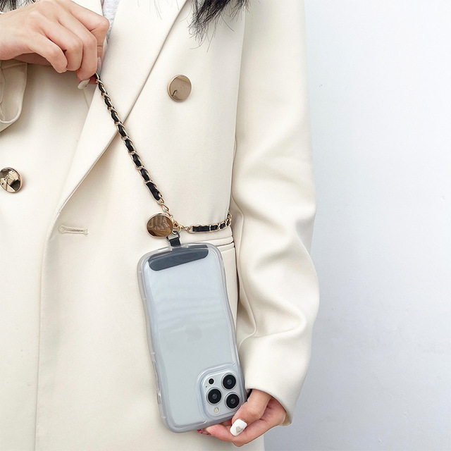 Phone Strap Anti-lost Lanyard Camera USB Holder Mobile Accessories Crossbody Necklace Cord Chain Black Color for Phone Case
