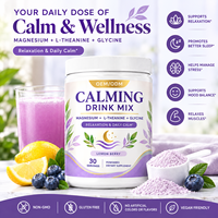 Mélange en poudre apaisant pour adultes, soutien à la relaxation, magnésium, glycine, L-théanine, boisson bien-être quotidienne, pot, marque privée OEM/ODM