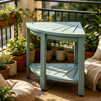 Chaise de jardin moderne de haute qualité, imperméable, en plastique, avec table triangulaire petite, mobilier d'extérieur, tabouret de douche