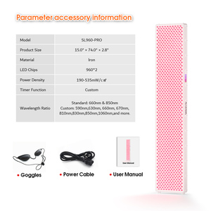 Panneau de <span class=keywords><strong>lumière</strong></span> rouge pour le corps entier 660nm 850nm, infrarouge proche, appareil de remise en forme et de bien-être à domicile, grand lit lumineux LED haute puissance 2880W - Product Image 5