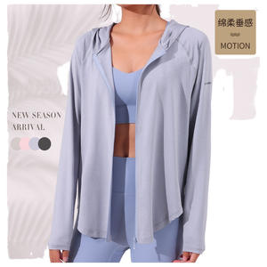 Women Ice Silk Sun Protection <b>Hoodie</b> UPF50+ Quick Dry Breathable Lightweight Loose Fit Zip Jacket for Yoga <b>Running</b> Outdoor - Product Image 2