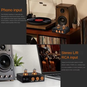 Amplificateur à cartouche MM de préampli Phono à tube sous vide pour <span class=keywords><strong>platine</strong></span> audiophile et système HiFi Vinyl - Product Image 4