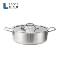 LECOS Lot de 6 casseroles à fond composite en acier inoxydable pour casseroles à induction à meilleur prix