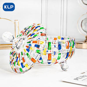 Fabricant de <span class=keywords><strong>verrerie</strong></span> sur mesure, fourni directement par l'usine, boîte à bonbons en cristal, pots à noix en verre tissé - Product Image 5