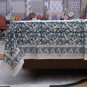 Elegant Handmade Organic Cotton <b>Table</b> Cloth Hand Block Printed Durable Premium Quality Stylish <b>Table</b> <b>Covers</b> For Home Dining - Product Image 1