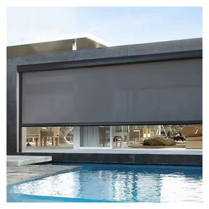 मोटरराइज्ड ज़िप ट्रैक रोलर वाटरप्रूफ विंडो बाहरी अंधा पैटियो स्क्रीन रिट्रेटेबल इलेक्ट्रिक गैरेज ज़िप स्क्रीन आउटडोर अंधा - Product Image 6