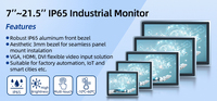 Komputer Industri Aluminium Alloy 7 Inci IP65 Tahan Air & Debu Rentang Suhu & Tegangan Luas Win11 CPU N97 PC All-in-one