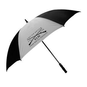 Paraguas de golf de lujo al por mayor de 100 cm con apertura automática, plegable, personalizado, promocional, para carritos de golf, con colgador de madera deslizante - Product Image 1