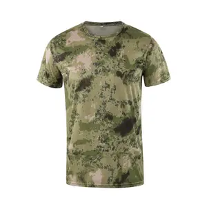 FG Camo ESDY Summer Outdoor Hunting Fishing Tactical Round Collar Quick-dry Camo T-shirt