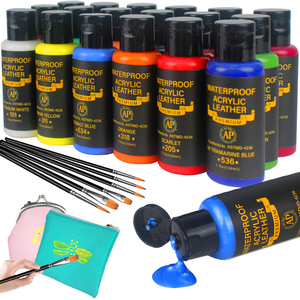 Cuero acrílico DIY zapatillas cuero <span class=keywords><strong>pintura</strong></span> pintada a mano Graffiti CAMBIO DE Color pigmento impermeable limpiador de cuero - Product Image 5