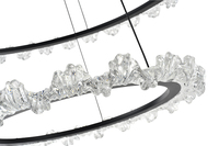 Lustre LED en cristal, anneau doré, lampe de plafond pour chambre à coucher, lampe suspendue pour salle à manger, suspension moderne de luxe
