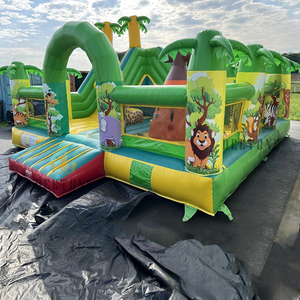 Bán buôn Công viên Safari Nhà hơi PVC Trượt chướng ngại vật Kết hợp Sân chơi - Product Image 5