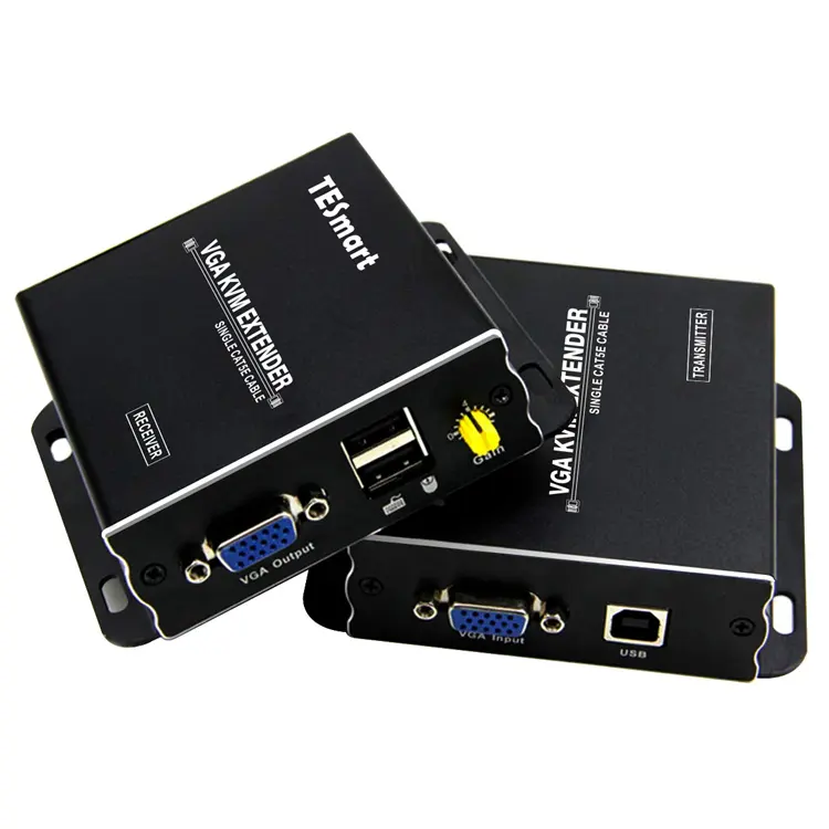 TESmart 300m видео передатчик kvm extender over CAT5 UTP USB VGA Extender