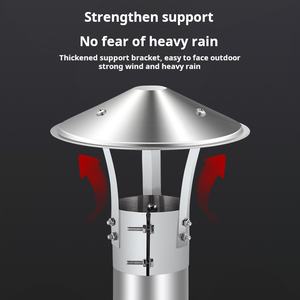 Venta caliente 8 \ "Tapa de lluvia de <span class=keywords><strong>chimenea</strong></span> redonda de acero inoxidable Estufa al aire libre/<span class=keywords><strong>Chimenea</strong></span> Cubierta de <span class=keywords><strong>chimenea</strong></span> para uso de piezas de <span class=keywords><strong>chimenea</strong></span> - Product Image 3