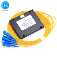 Fibra óptica 1x2 fibra óptica Abs Box Plc Splitter con conector LC/PC de alta calidad