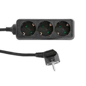 REV Ritter schutzkontakt-TH steckdose 3FACH Schwarz - Product Image 1