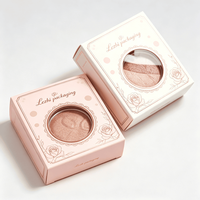 Boîte d'emballage personnalisée pour fards à paupières, en carton blanc pliable avec fenêtre, revêtement UV, personnalisable
