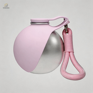 <span class=keywords><strong>Bottiglia</strong></span> d'Acqua 2-in-1 in Acciaio Inox per Cani, Portatile, Antigoccia, Isolata, Ciotola da Viaggio Impermeabile per Cani e Gatti - Product Image 4