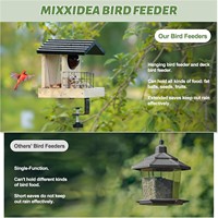 Mangeoire à oiseaux en bois moderne Mangeoire à oiseaux en bois robuste pour attirer les oiseaux sauvages