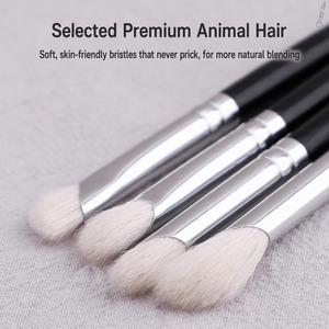 Pinceau à maquillage pour les yeux en <span class=keywords><strong>laine</strong></span>, pinceau pour estomper les fards à paupières et le correcteur, pour un estompage parfait, outil cosmétique pour les détails des yeux - Product Image 4