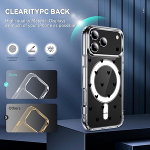 เคสโทรศัพท์มือถือใสแบบแม่เหล็ก Senyork Loving Heart สำหรับ iPhone XS XR 11 12pro 13 14 17Air ดีไซน์ OEM แบบกำหนดเองได้ - Product Image 5