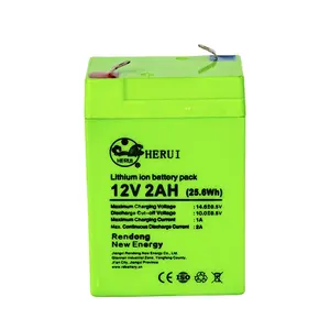 סיטונאי Lifepo4 12v 2ah עם 18650 סוללות ליתיום יון מארז סוללה 12v