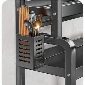 Étagère à épices de cuisine multi-niveaux avec support pour couteaux et baguettes, organisateur de condiments pour comptoir - Product Image 3