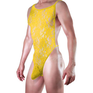 Body en dentelle <span class=keywords><strong>transparent</strong></span> pour <span class=keywords><strong>homme</strong></span>, nylon fin, taille mi-haute, G209, sous-vêtements sexy - Product Image 4
