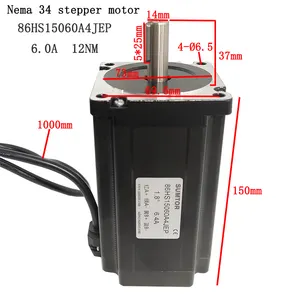 Sumtor 86x86x150mm 2-phase 24V 1.8 Degree 86HS15060A4JEP 12nm High Torque 86mm Two-phase Open-loop Hybrid Stepper Motor Nema 34