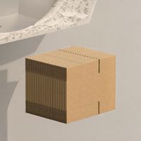 Carpeta de Cartón Corrugado Biodegradable de Doble Pared de 29*17*19cm con Cierre Magnético y Asa para Vegetales, Harina y Aceites Esenciales