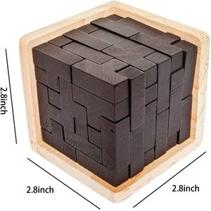 Giocattolo <span class=keywords><strong>di</strong></span> legno fatto da te-T a forma <span class=keywords><strong>di</strong></span> Puzzle Puzzle <span class=keywords><strong>di</strong></span> <span class=keywords><strong>logica</strong></span> cubo educativo <span class=keywords><strong>rompicapo</strong></span> <span class=keywords><strong>rompicapo</strong></span> per bambini e adulti - Product Image 2