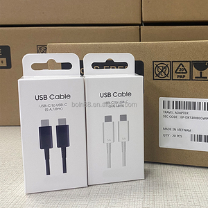 Made in Việt Nam EP-DX510 1m 1.8m 5A siêu nhanh sạc cáp dữ liệu với <span class=keywords><strong>E</strong></span> <span class=keywords><strong>Mark</strong></span> chip PD sạc <span class=keywords><strong>USB</strong></span> C để <span class=keywords><strong>USB</strong></span> C Cable Đối với Samsung - Product Image 2