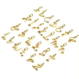 Nuevos Accesorios de Letras DIY para Pulseras y Collares, Dijes de Acero Inoxidable con Letras Inglesas para Hacer Joyería - Product Image 6