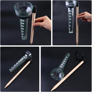 साधारण पीएस प्लास्टिक वर्षा गेज आउटडोर प्रतिस्थापन ट्यूब के साथ बगीचे यार्ड की आपूर्ति के लिए लकड़ी की छड़ें - Product Image 4